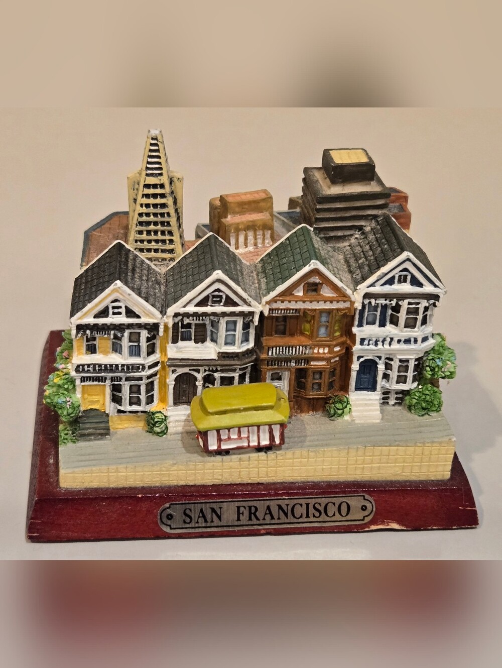 San Francisco Painted Victorian Row Home Décor - Yellow Accent